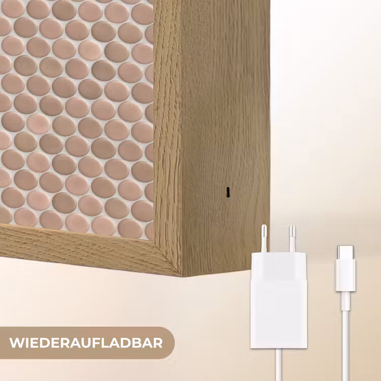 Penny - Mozaïek - Oudroze - Terracotta Light Box met batterij (Wandlamp) middel 907 -USP_websiteoplaadbaarDE