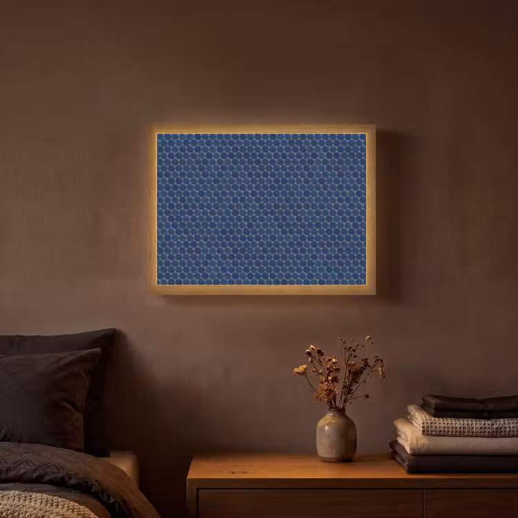 Penny - Mozaïek - Donkerblauw Light Box met batterij (Wandlamp) middel 907 -sfeer4
