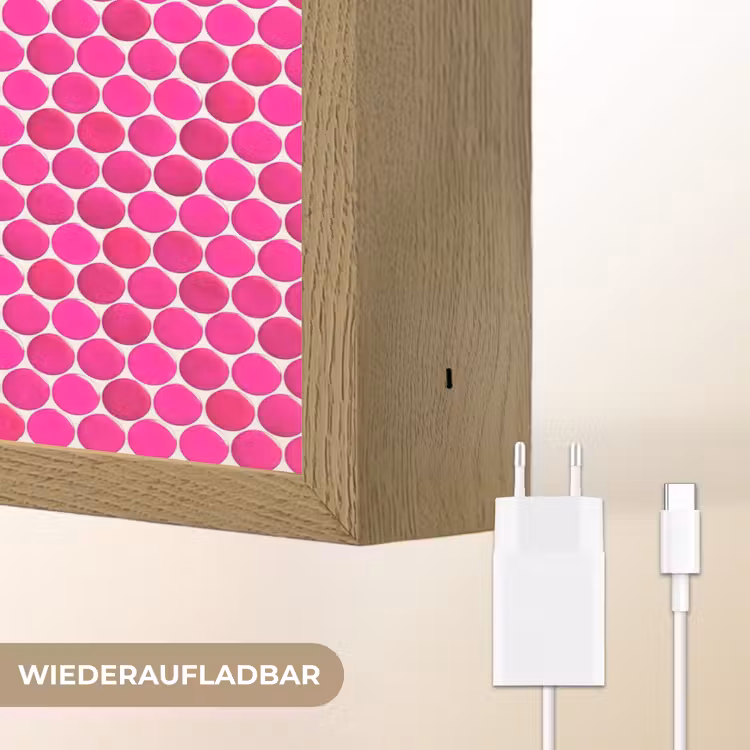 Penny - Mozaïek - Felroze Light Box met batterij (Wandlamp) middel 907 -USP_websiteoplaadbaarDE