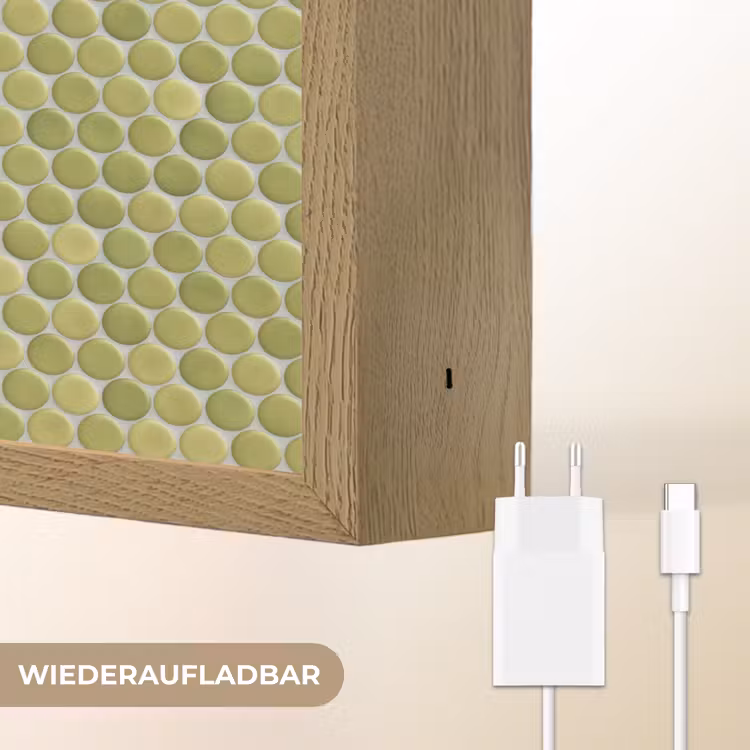 Penny - Mozaïek - Olijfgroen Light Box met batterij (Wandlamp) middel 907 -USP_websiteoplaadbaarDE