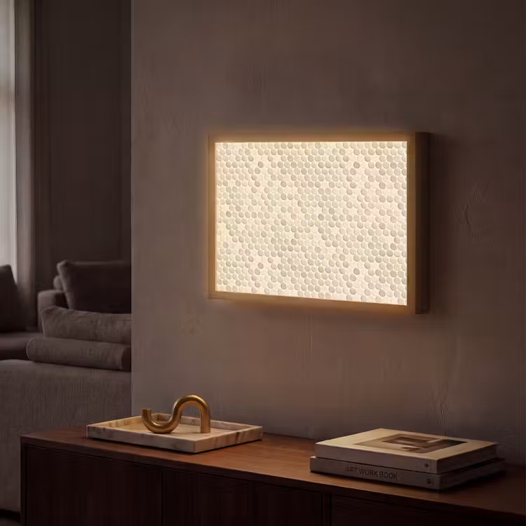 Penny - Mozaïek - Zand Light Box met batterij (Wandlamp) middel 907 -sfeer1