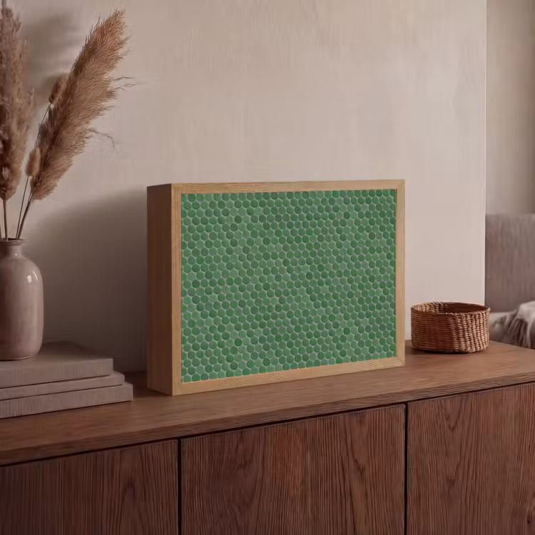 Penny - Mozaïek - Bosgroen - Green Light Box met batterij (Wandlamp) middel 907 -sfeer2