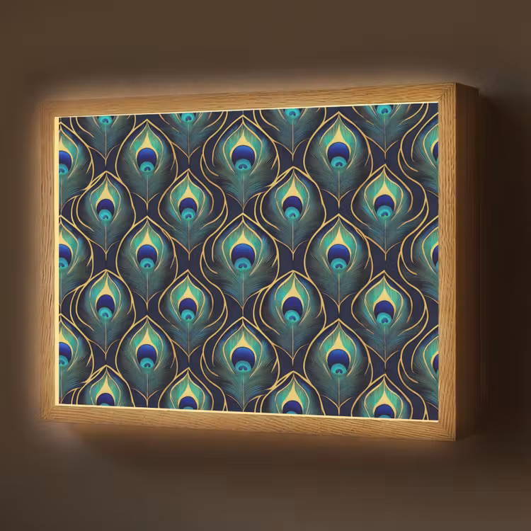 Pauw - Veren - Groen Light Box met batterij (Wandlamp) middel 907 -z3d_website