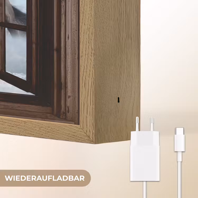 Paarden - Winter - Dieren - Natuur - Doorkijk Light Box met batterij (Wandlamp) middel -USP_websiteoplaadbaarDE