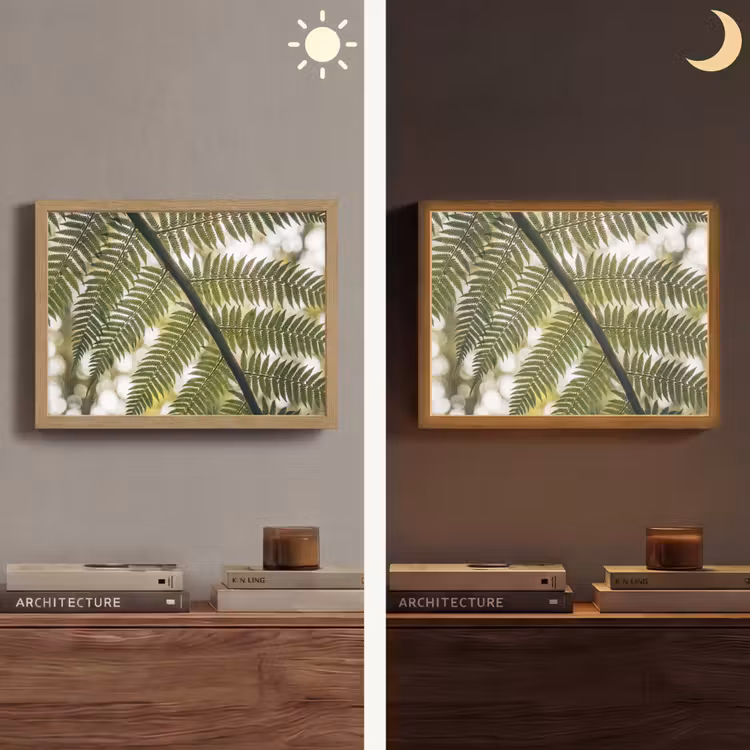 Plant - Blad - Natuur - Groen - Detail Light Box met batterij (Wandlamp) middel -sfeer3