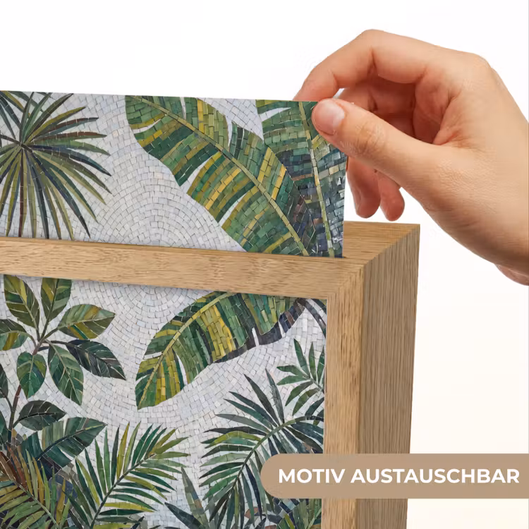 Planten - Tropisch - Mozaïek - Groen - Natuur Light Box met kabel (Wandlamp) klein -USP_websiteprintDE