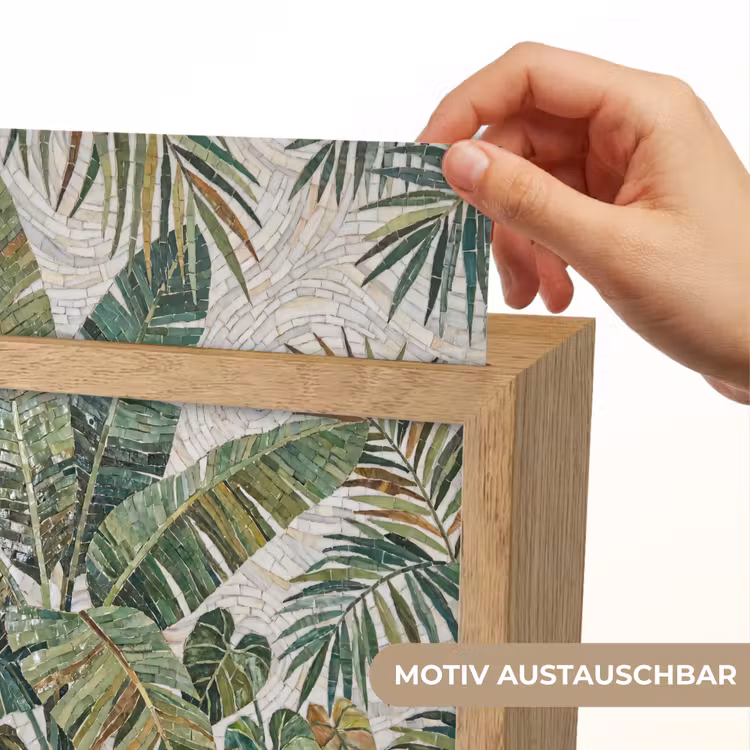 Planten - Tropisch - Mozaïek - Natuur - Groen Light Box met kabel (Wandlamp) klein -USP_websiteprintDE