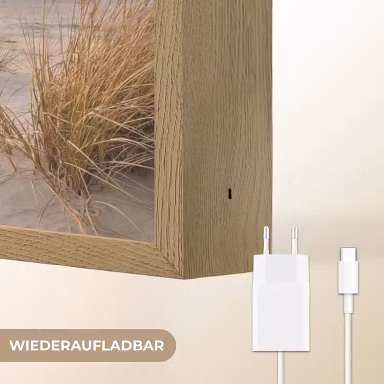 Pier - Zonsondergang - Strand Light Box met batterij (Wandlamp) middel -USP_websiteoplaadbaarDE