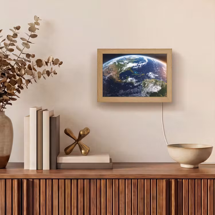 Lightbox - Wandleuchte - Planet – Weltraum – Kosmos - Planeet - Ruimte - Kosmos Light Box met kabel (Wandlamp) klein