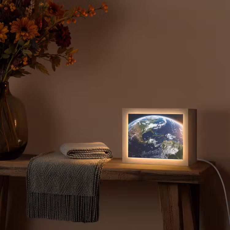 Lightbox - Wandleuchte - Planet – Weltraum – Kosmos - Planeet - Ruimte - Kosmos Light Box met kabel (Wandlamp) klein