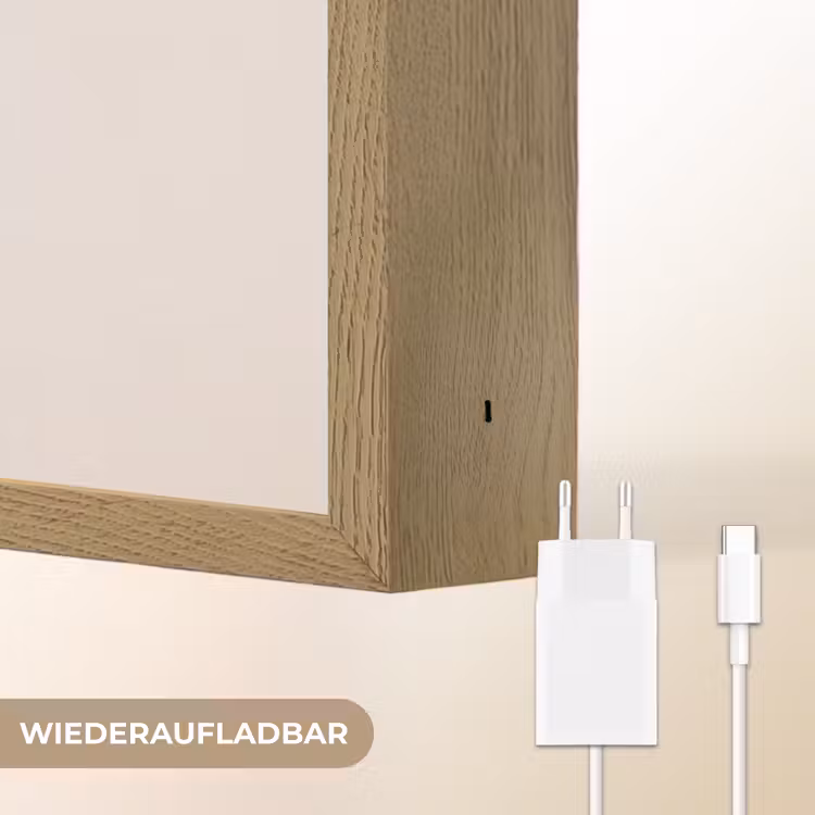 Portret - Bloemen - Cremé Light Box met batterij (Wandlamp) middel -USP_websiteoplaadbaarDE