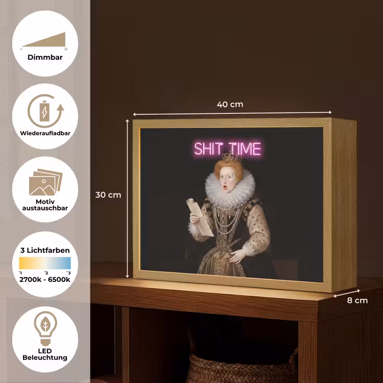 Portret - Humor - Neon Light Box met batterij (Wandlamp) middel -USP_websiteoverzichtDE
