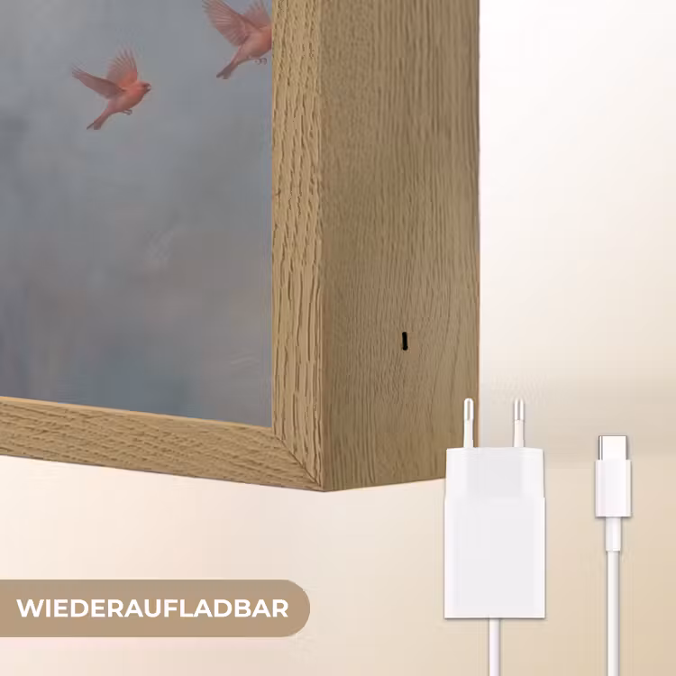 Portret - Krachtig - Rood Light Box met batterij (Wandlamp) middel -USP_websiteoplaadbaarDE