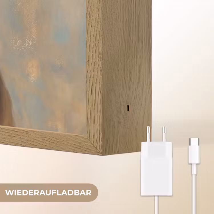 Portret - Vlinder - Kleurrijk Light Box met batterij (Wandlamp) middel -USP_websiteoplaadbaarDE