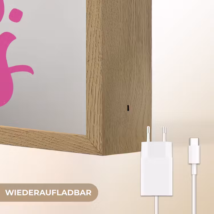 Cheers - Hond - Roze - Wijn Light Box met batterij (Wandlamp) middel -USP_websiteoplaadbaarDE