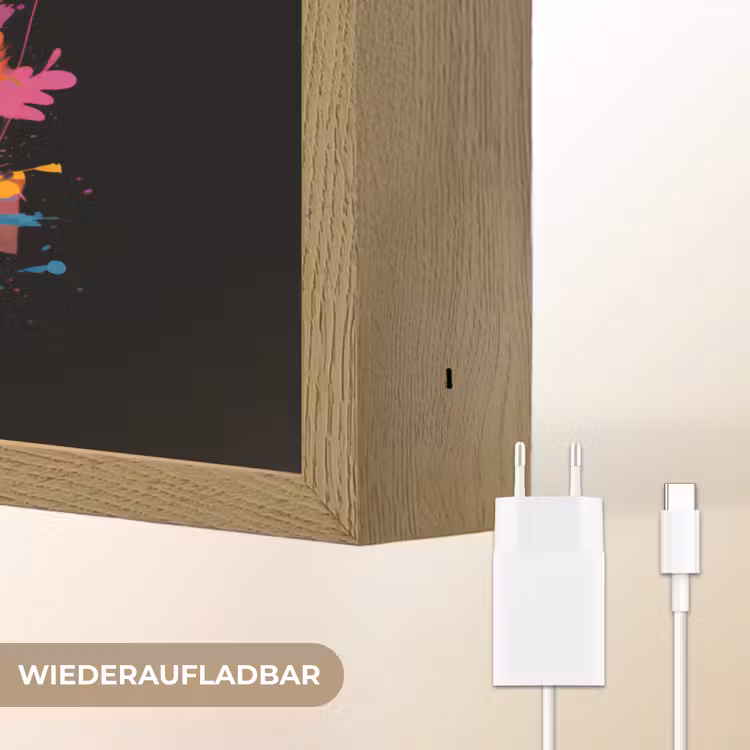 Radio - Graffiti - Box - Kleuren - Zwart Light Box met batterij (Wandlamp) middel -USP_websiteoplaadbaarDE