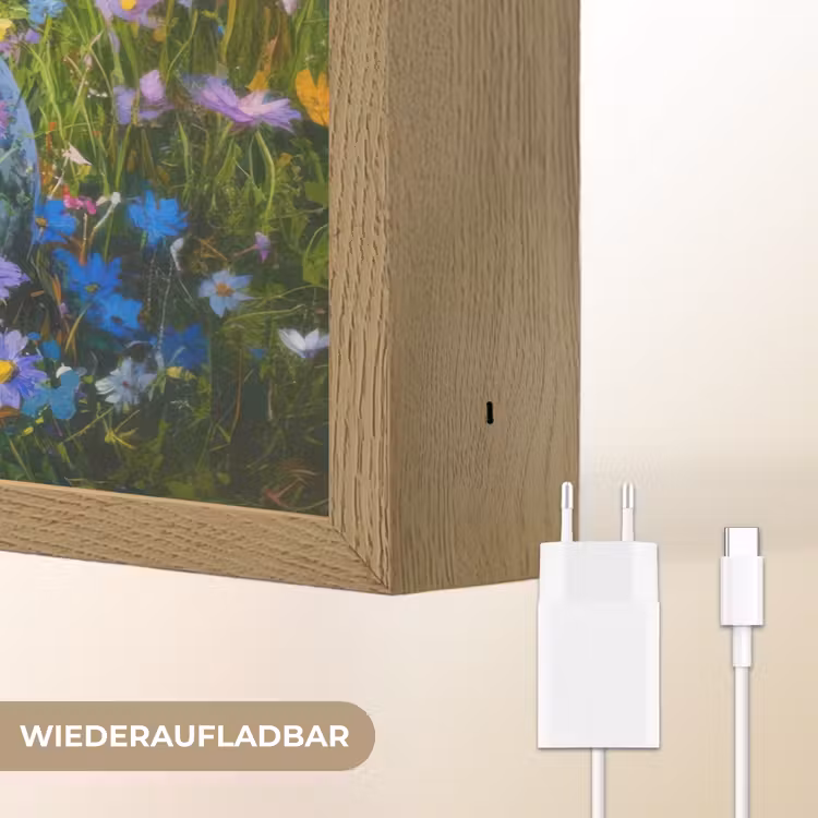 Grasveld - Eieren - Bloemen Light Box met batterij (Wandlamp) middel -USP_websiteoplaadbaarDE