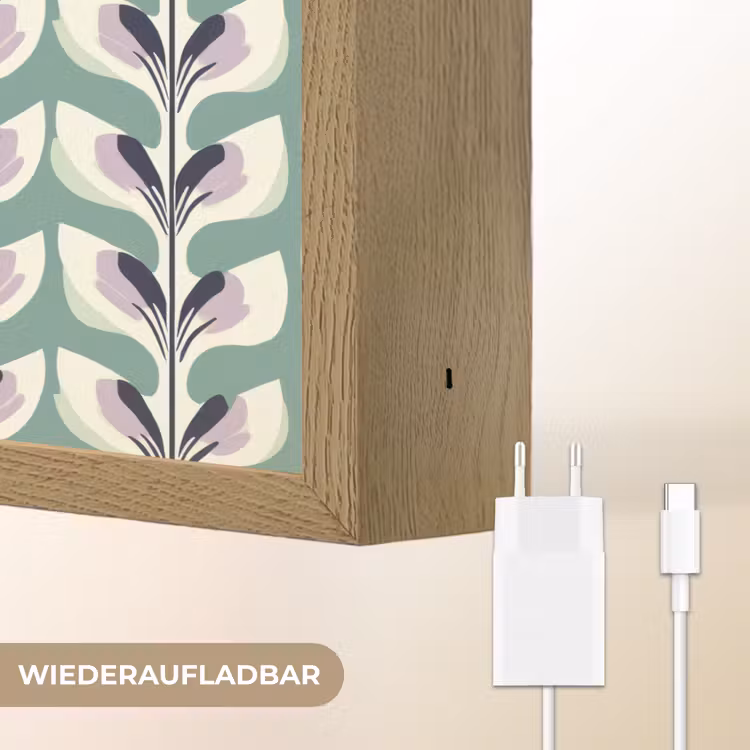Retro - Modern - Groen Light Box met batterij (Wandlamp) middel 907 -USP_websiteoplaadbaarDE