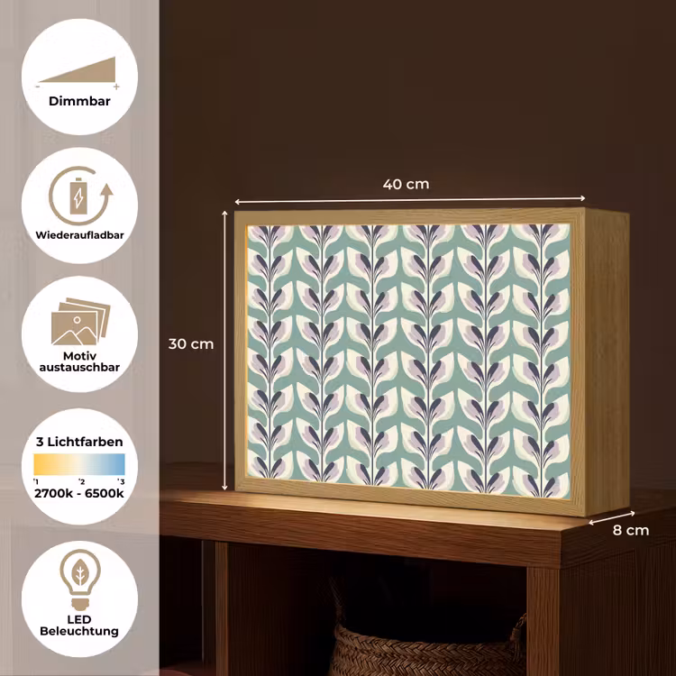 Retro - Modern - Groen Light Box met batterij (Wandlamp) middel 907 -USP_websiteoverzichtDE