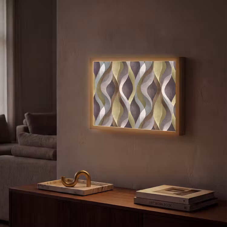 Retro - Banen - Kleurrijk Light Box met batterij (Wandlamp) middel 907 -sfeer1