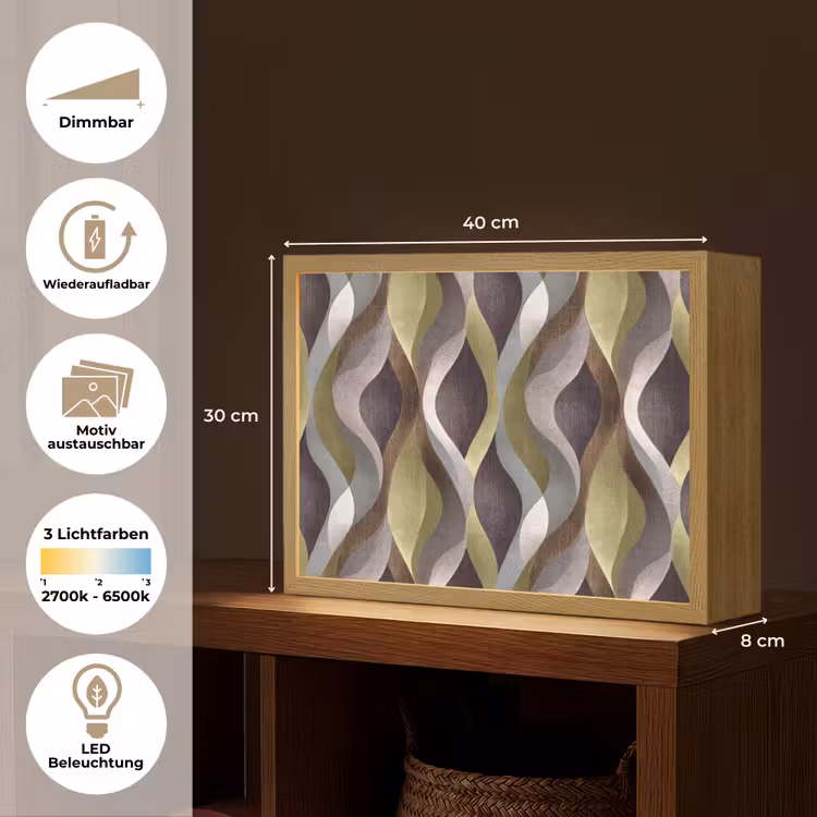 Retro - Banen - Kleurrijk Light Box met batterij (Wandlamp) middel 907 -USP_websiteoverzichtDE