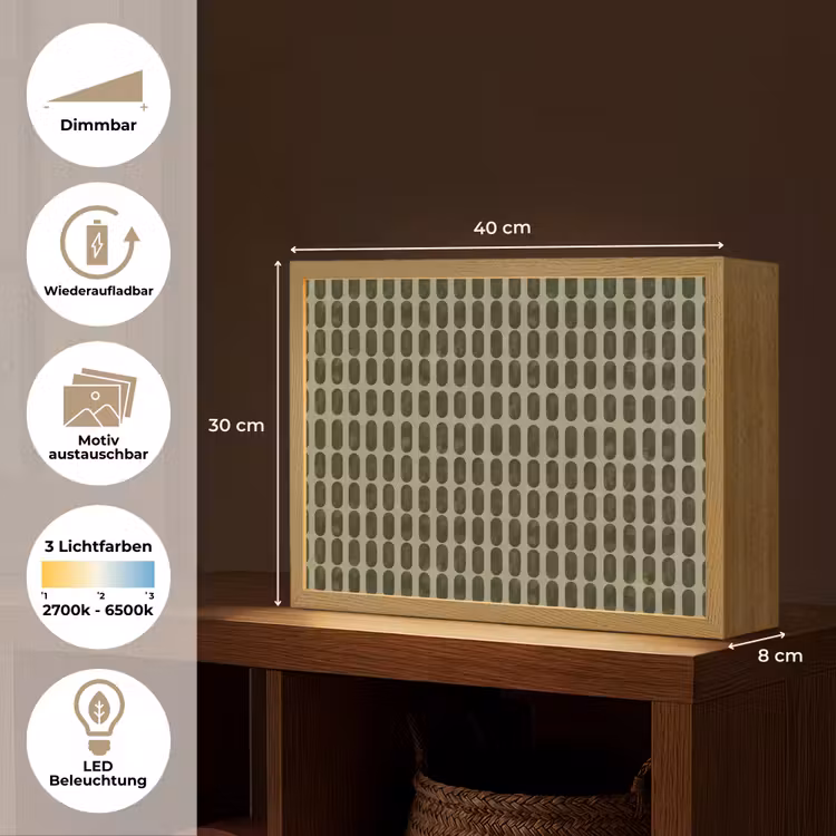 Ritmisch - Effect - Groen Light Box met batterij (Wandlamp) middel 907 -USP_websiteoverzichtDE