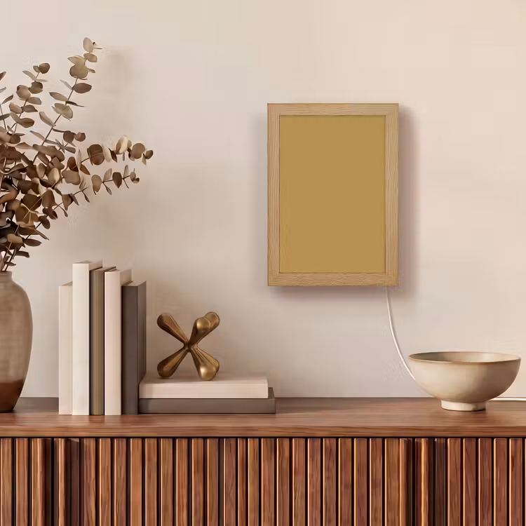 Rhythmic - Ochre - Geel Light Box met kabel (Wandlamp) klein 929 -sfeer2