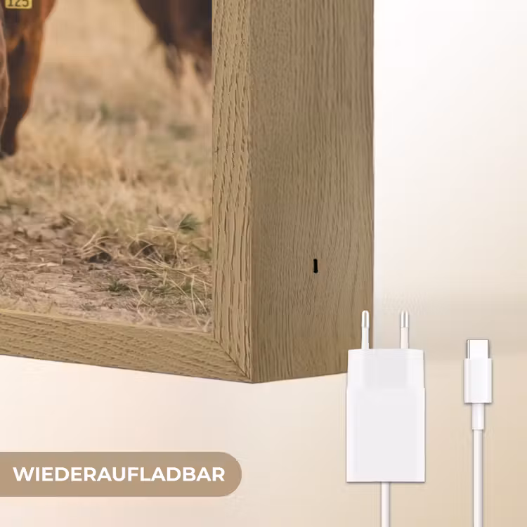 Runderen - Kudde - Landschap - Weide - Rustig Light Box met batterij (Wandlamp) middel -USP_websiteoplaadbaarDE