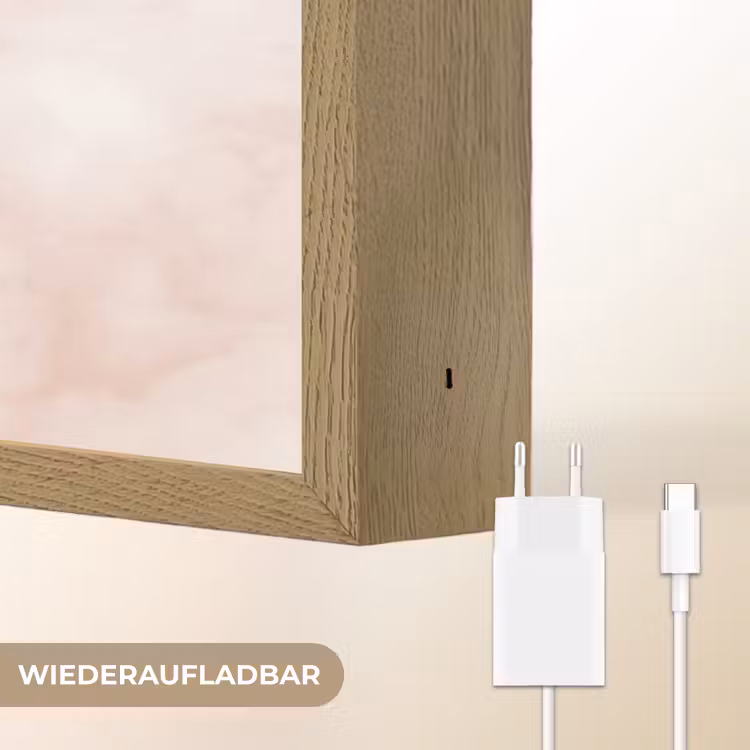 Roze - Marmer - Crème Light Box met batterij (Wandlamp) middel 907 -USP_websiteoplaadbaarDE