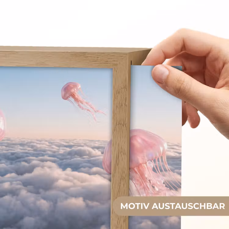 Lightbox - Wandleuchte - Rosa Tier – Wolken - Roze dier - Wolken Light Box met kabel (Wandlamp) klein