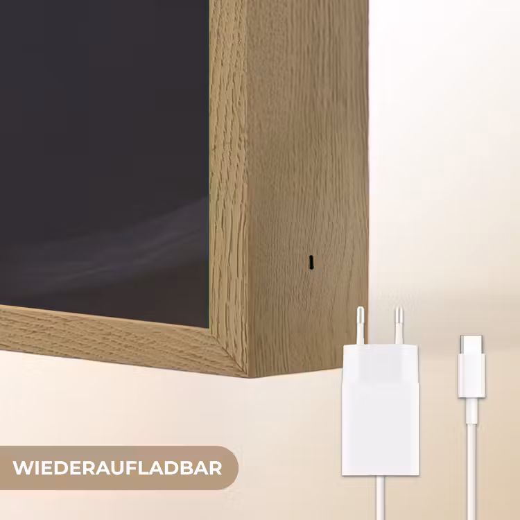 Roos - Tijdloos - Zwart Light Box met batterij (Wandlamp) middel -USP_websiteoplaadbaarDE