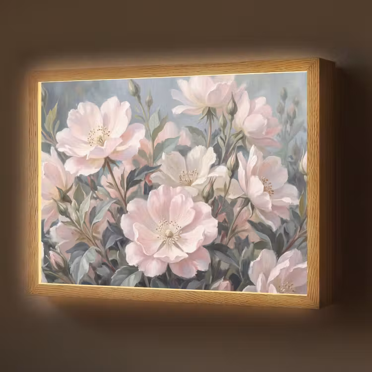 Rozen - Illustratie - Roze Light Box met batterij (Wandlamp) middel -z3d_website
