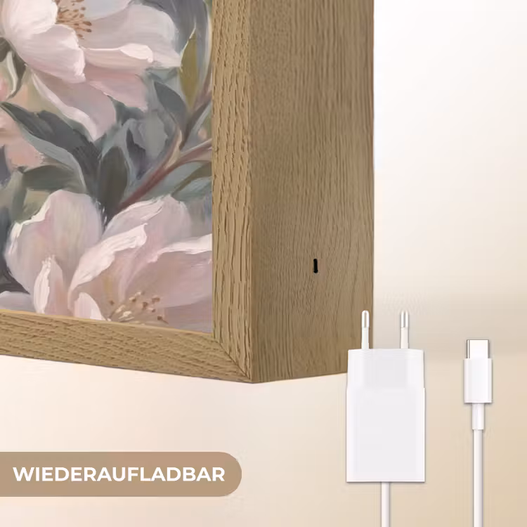 Rozen - Illustratie - Roze Light Box met batterij (Wandlamp) middel -USP_websiteoplaadbaarDE