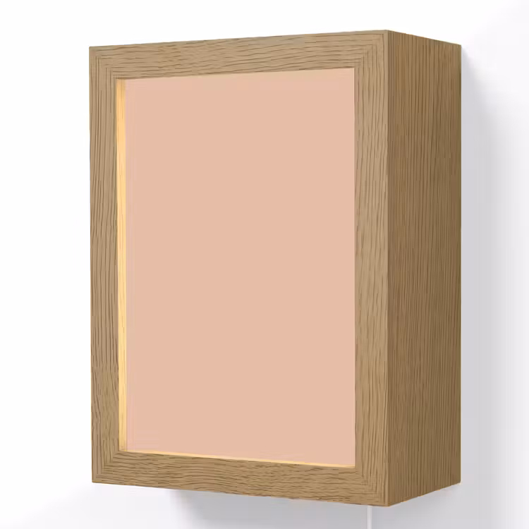 Blush - Terracotta - Nude Light Box met kabel (Wandlamp) klein 929 -3d