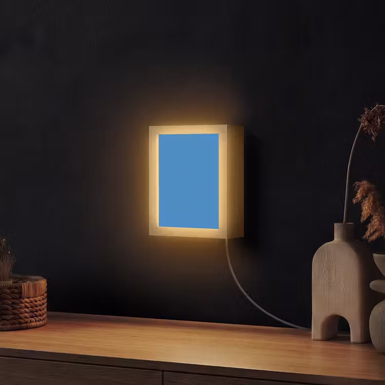 Royal - Blue - Blauw Light Box met kabel (Wandlamp) klein 929 -sfeer1