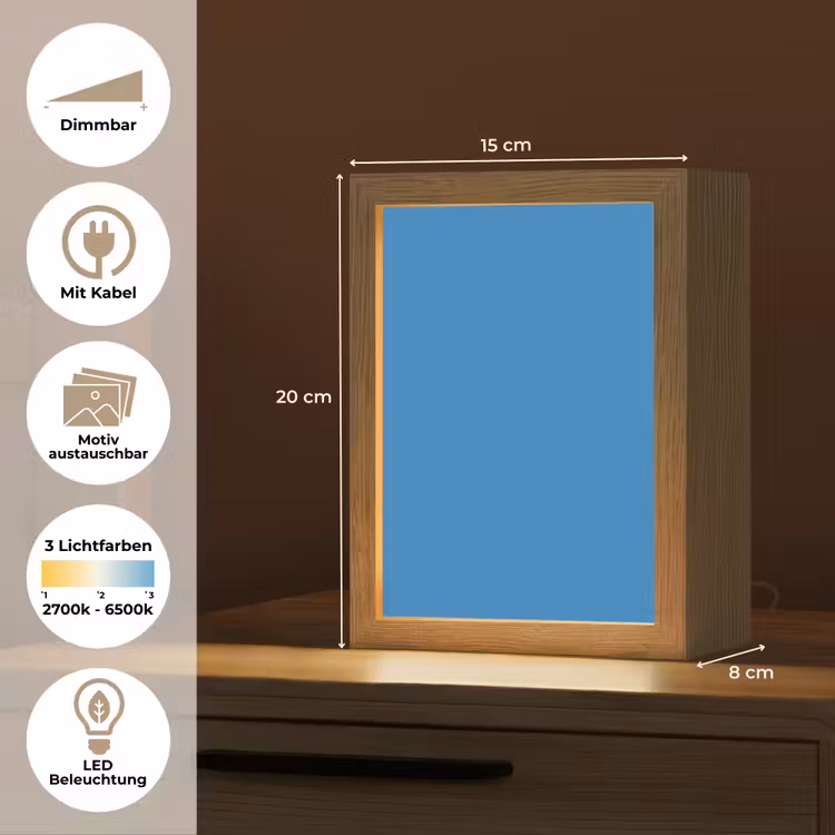Royal - Blue - Blauw Light Box met kabel (Wandlamp) klein 929 -USP_websiteoverzichtDE