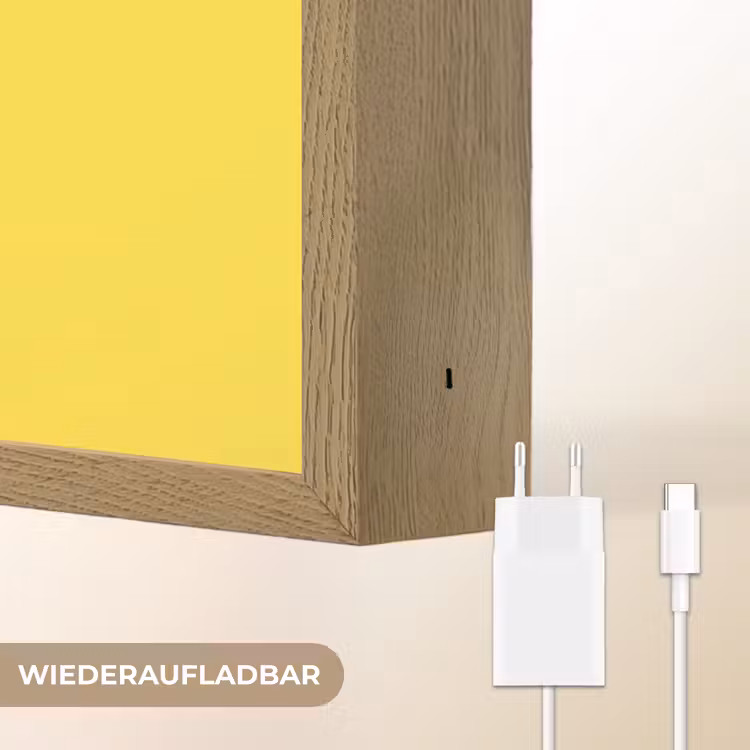 Mij niet bellen - Telefoon - Geel Light Box met batterij (Wandlamp) middel -USP_websiteoplaadbaarDE