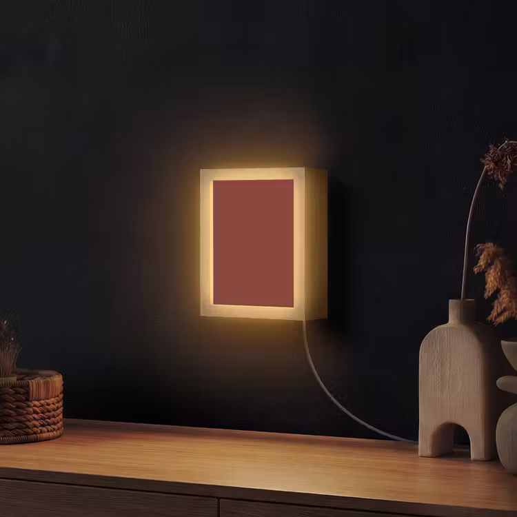 Rustic - Terracotta - Rood Light Box met kabel (Wandlamp) klein 929 -sfeer1