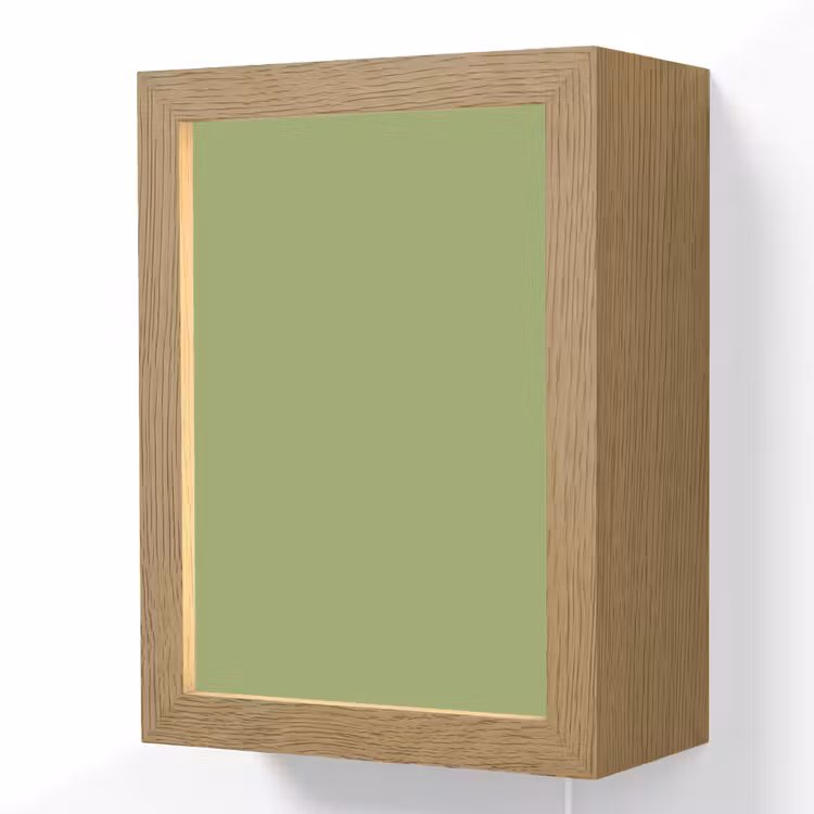 Sage - Green - Groen Light Box met kabel (Wandlamp) klein 929 -3d