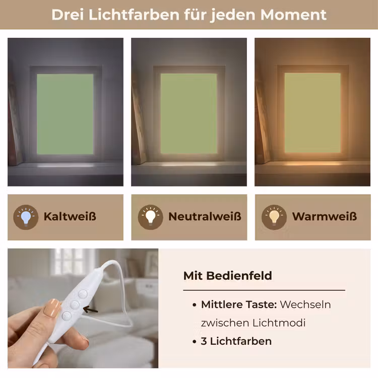 Sage - Green - Groen Light Box met kabel (Wandlamp) klein 929 -USP_lichtkleurDE