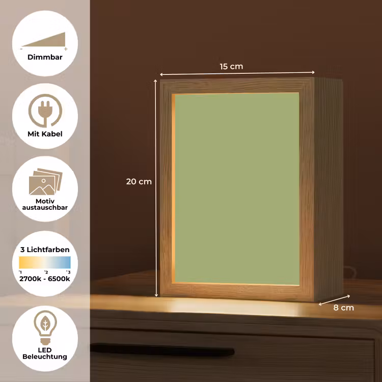 Sage - Green - Groen Light Box met kabel (Wandlamp) klein 929 -USP_websiteoverzichtDE
