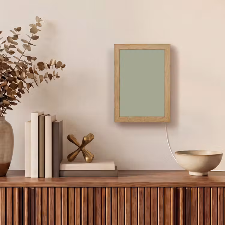 Sage - Mist - Groen Light Box met kabel (Wandlamp) klein 929 -sfeer2