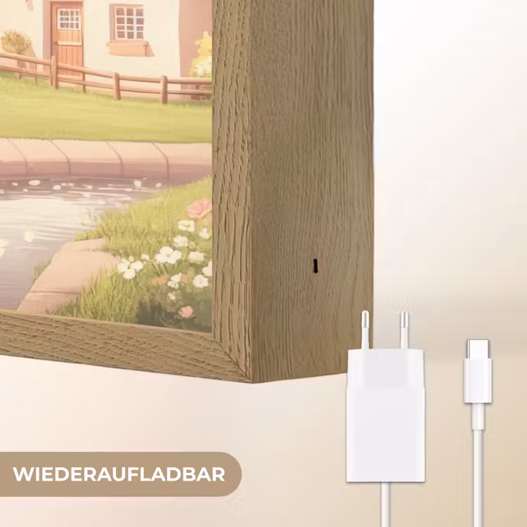 Schapen - Huisje - Platteland Light Box met batterij (Wandlamp) middel -USP_websiteoplaadbaarDE