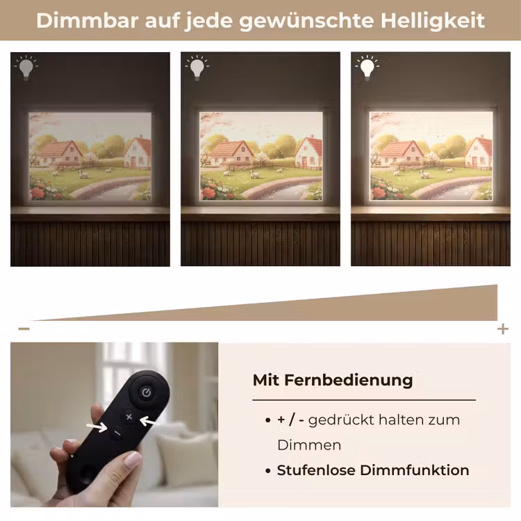 Schapen - Huisje - Platteland Light Box met batterij (Wandlamp) middel -USP_dimbaarDE