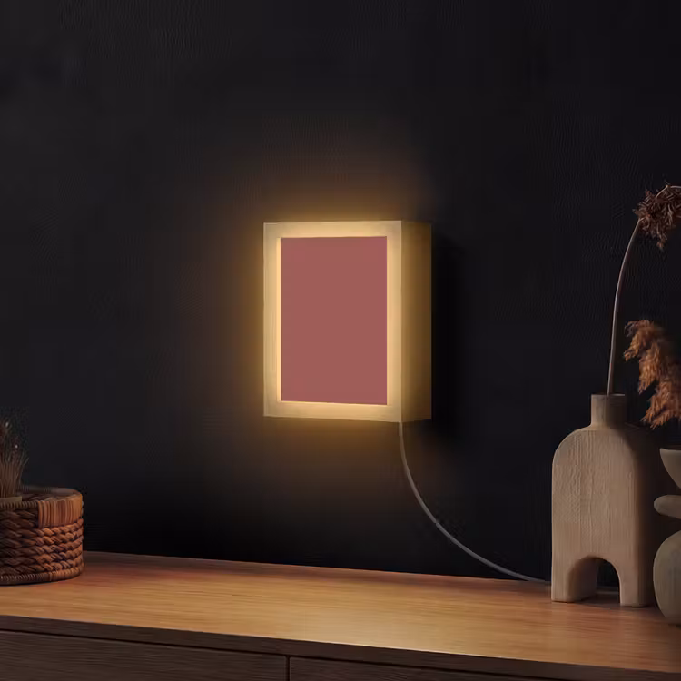Barn - Antique - Rood Light Box met kabel (Wandlamp) klein 929 -sfeer1