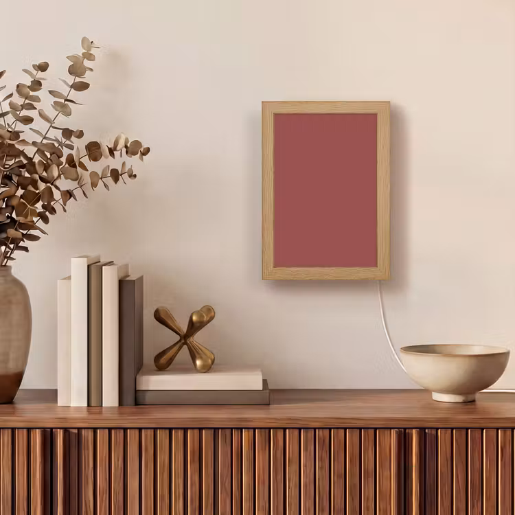 Barn - Antique - Rood Light Box met kabel (Wandlamp) klein 929 -sfeer2