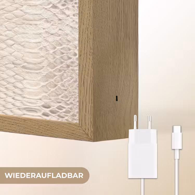 Slangenprint - SWAG - Neon - Groen Light Box met batterij (Wandlamp) middel -USP_websiteoplaadbaarDE
