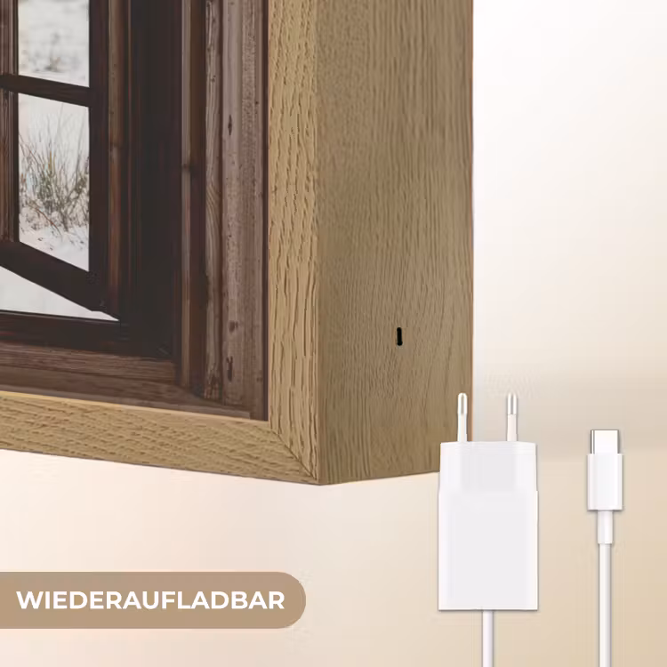 Schotse Hooglander - Landschap - Landelijk - Bergen - Winter - Doorkijk - Donker Light Box met batterij (Wandlamp) middel -USP_websiteoplaadbaarDE