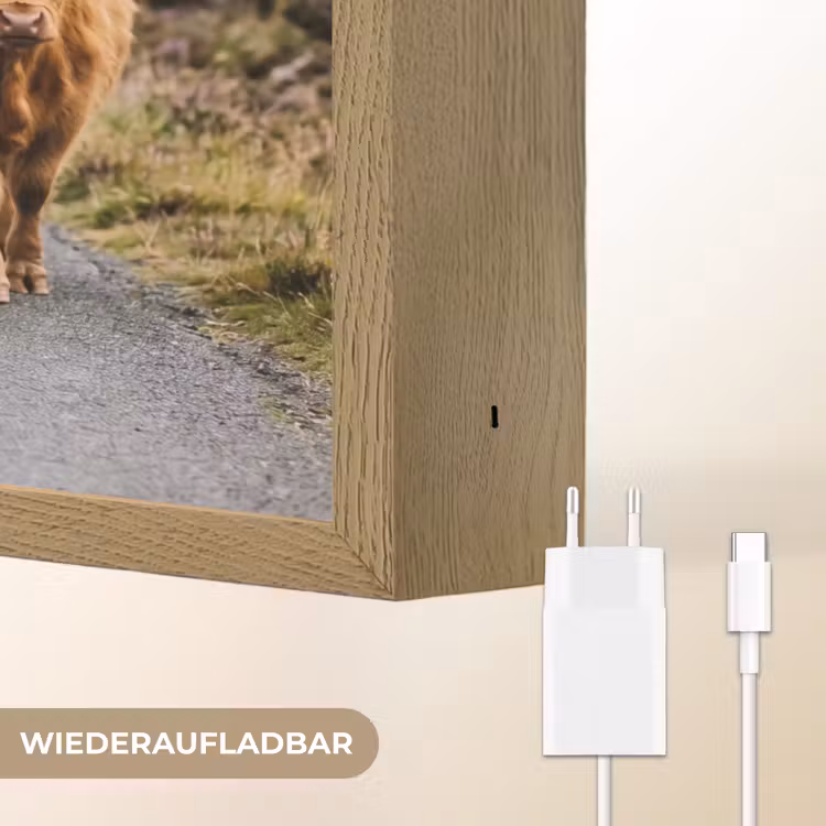 Schotse Hooglanders - Weg - Landschap - Kudde Light Box met batterij (Wandlamp) middel -USP_websiteoplaadbaarDE
