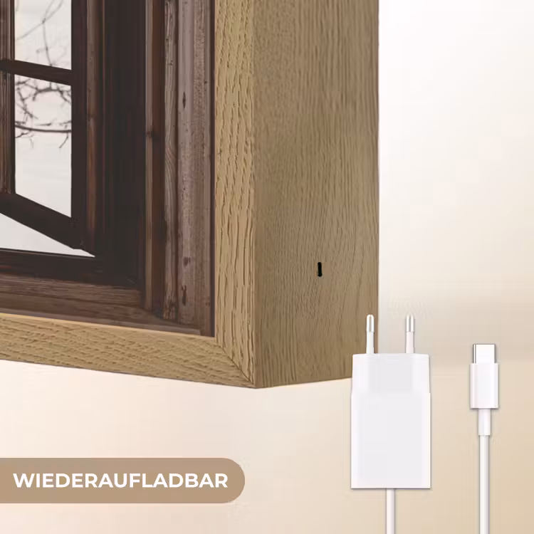 Schotse Hooglander - Sneeuw - Natuur - Dieren - Doorkijk - Winter Light Box met batterij (Wandlamp) middel -USP_websiteoplaadbaarDE